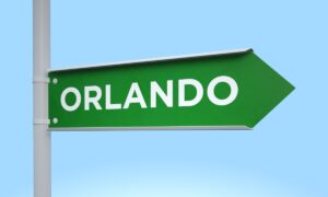 Signpost indicating directions in Orlando