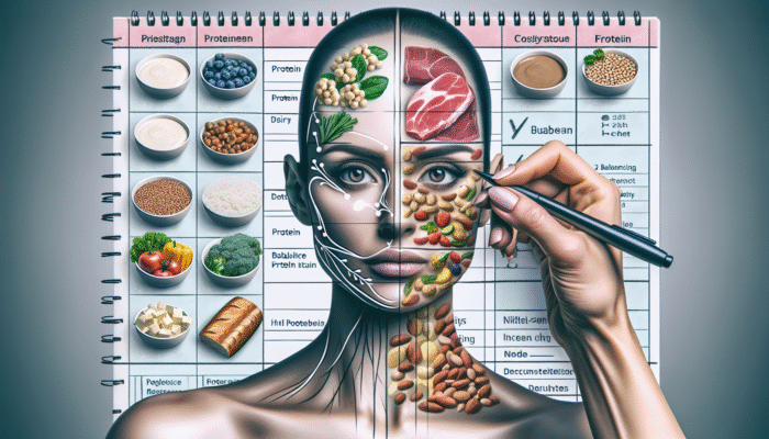 A person organizing meals with various protein sources and fiber-rich foods to ensure balanced protein intake.