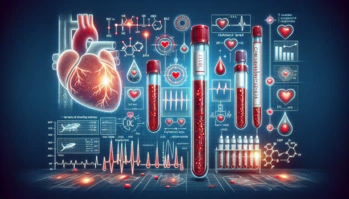 Cholesterol Blood Test in Gloucester: Infographic highlighting the importance of regular cholesterol testing for heart health with blood samples, heart diagrams, and cholesterol level graphs.