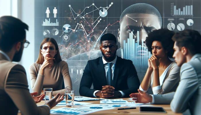 Challenges of Sticking to Consolidation Plans: UK Focus | DCL Challenges of Sticking to Consolidation Plans: A diverse business team in a UK office analyzing budget impacts due to rising inflation rates, surrounded by financial charts and reports.