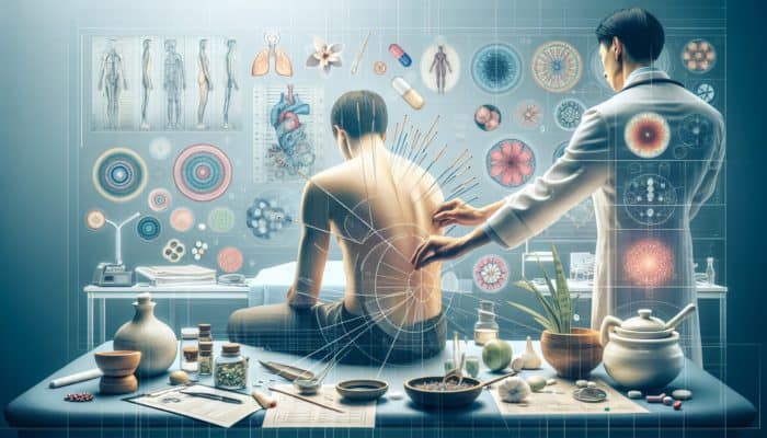 A tranquil UK clinic harmonizing Eastern and Western healing with acupuncture treatment.