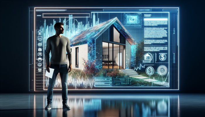 A confident buyer with a pre-approval letter at a modern home's entrance, ready to negotiate in a competitive real estate market.